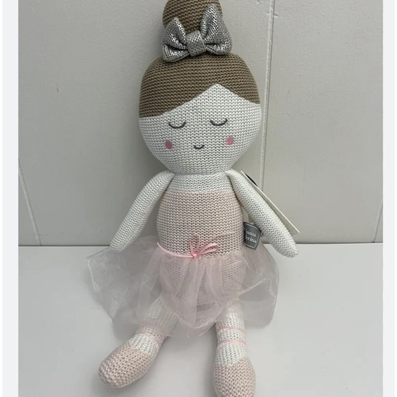 living Textiles Toys Nwt Emma Ballerina Doll Plush Knit Toy Rattle